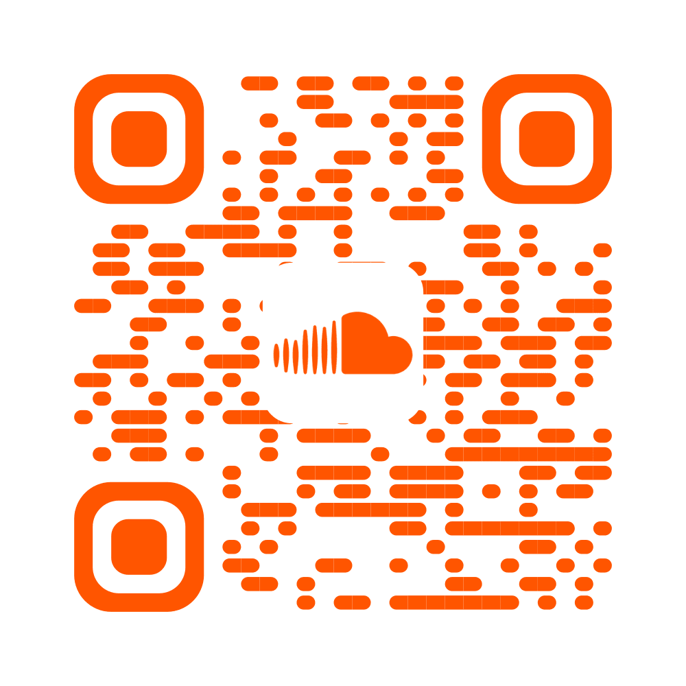 SoundCloud QR code with the SoundCloud logo in brand orange