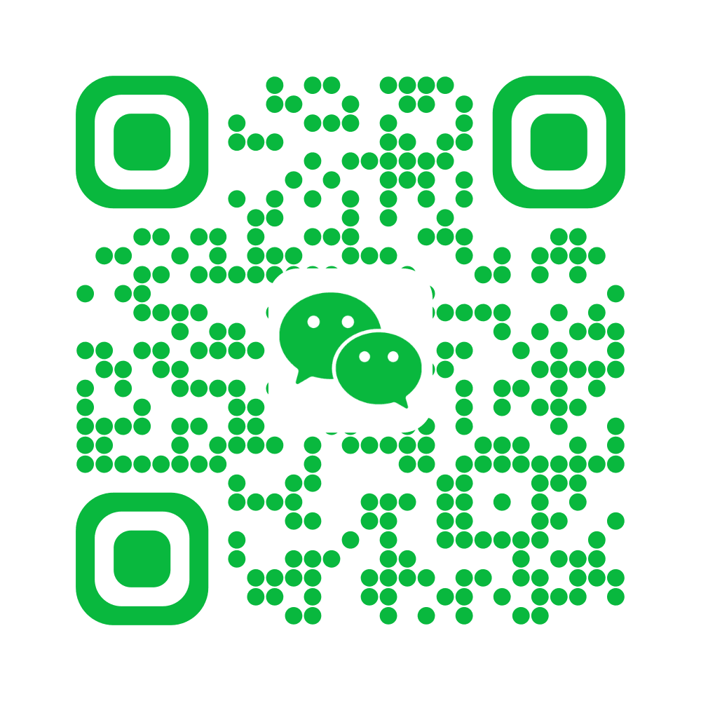 WeChat QR code with the WeChat logo in brand green